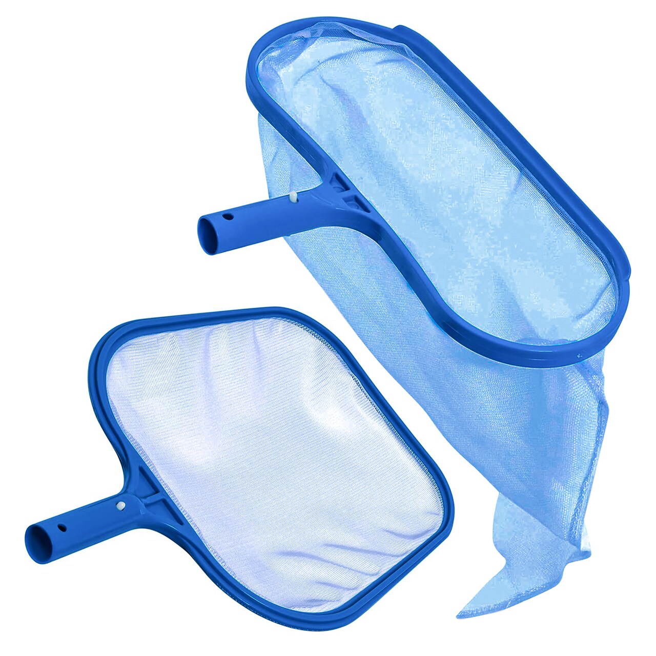 4E’s Novelty Swimming Pool Skimmer Net and Leaf Rake Set – 17″ Heavy Duty Frame – Fine Mesh Head Deep Net for Above Ground, Inground Pool, Hot Tub, Pond, Pool Cleaning Accessories and Supplies